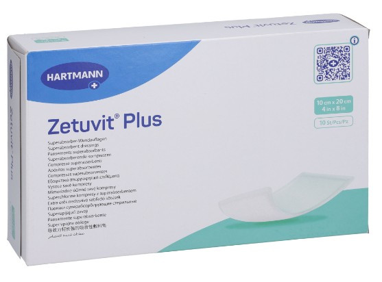 ZETUVIT Plus Saugkompressen steril 10 x 20cm