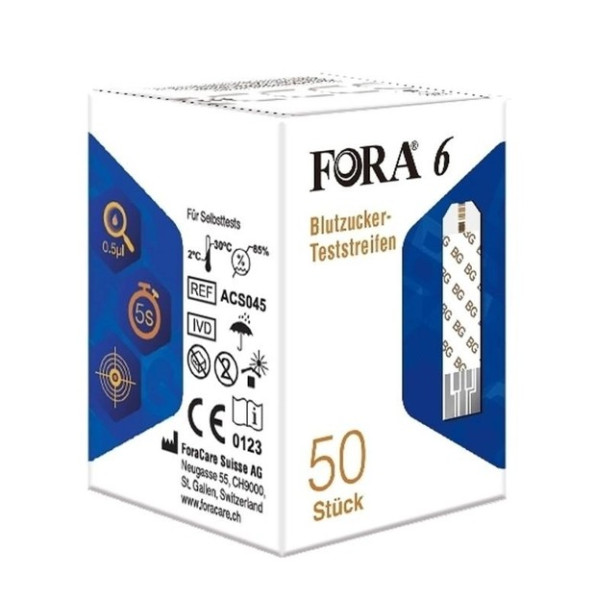 FORA 6 Blutzucker Teststreifen 50St.